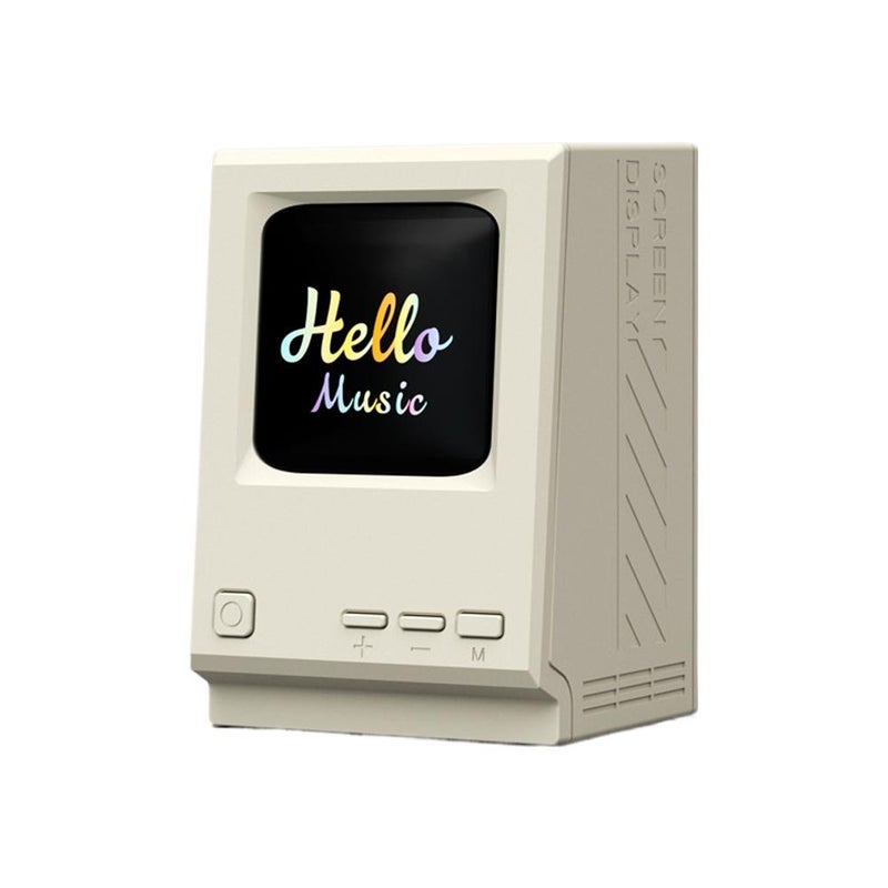 New Retro Lyrics Bluetooth Speaker Mini Clock Desktop Outdoor Wireless Charging Bluetooth Speaker